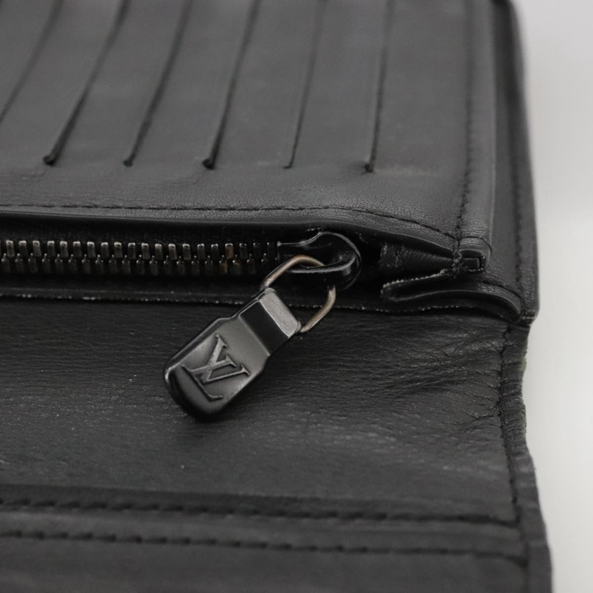 Louis Vuitton Brazza Long Bifold wallet Monogram shadow, BLACK, LEATHER, Wallets