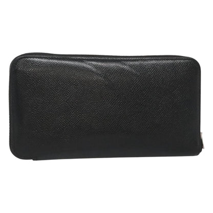 Hermes Azap Zip Around Wallet Silk'in Epsom, Black, Leather, Wallet
