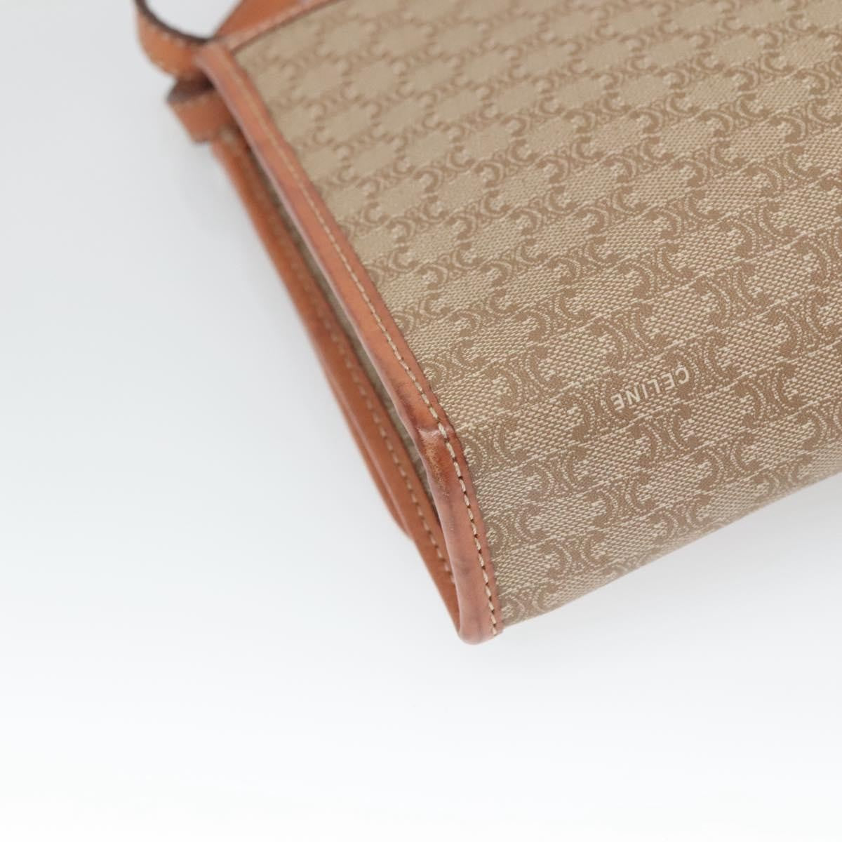 Celine Macadam Shoulder Bag PVC Leather, BEIGE, CANVAS, Shoulder bag