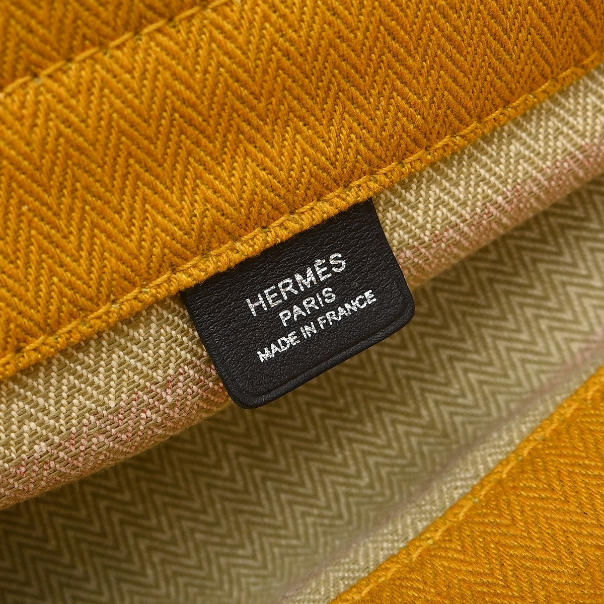 Hermes Cabas Tote Toile with Leather, Multicolour, Cotton, Shoulder Bag