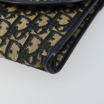 Christian Dior Vintage CD Chain Flap Shoulder Bag Diorissimo Canvas, NAVY, CANVAS, Shoulder bag