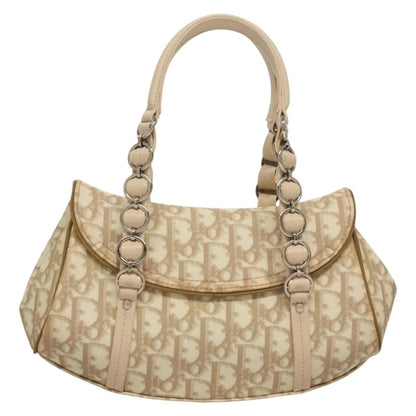 Christian Dior Vintage Trotter Romantique Flap Bag Diorissimo Coated Canvas, BEIGE, CANVAS, Handbag