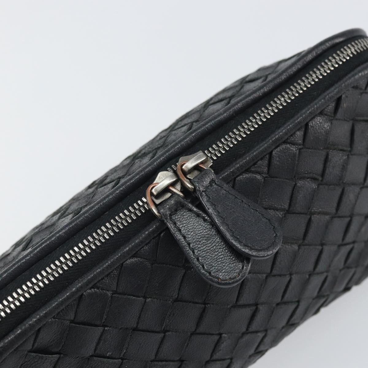 Bottega Veneta Intrecciato Clutch bag Leather, BLACK, LEATHER, Clutche & pouche