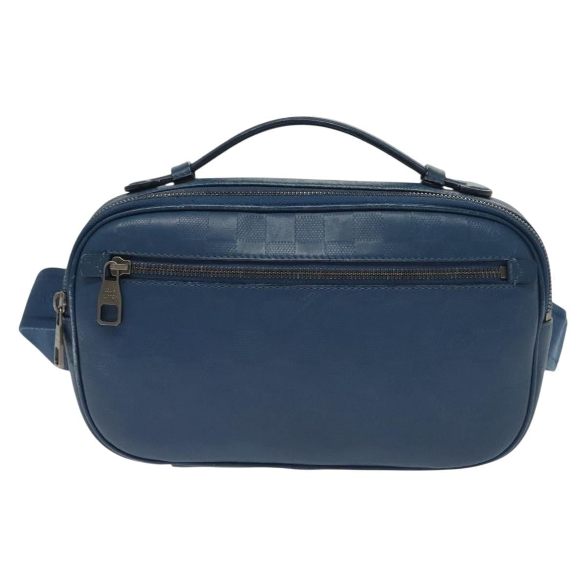 Louis Vuitton Ambler Bag Damier Infini Leather, BLUE, LEATHER, Shoulder bag