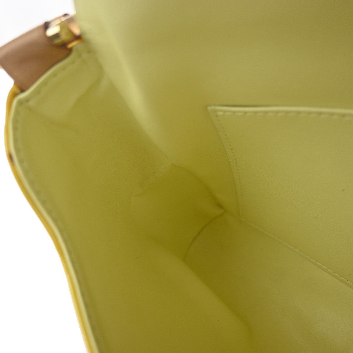 Louis Vuitton Thompson Street Handbag Monogram Vernis, Yellow, Patent Leather, Shoulder Bag