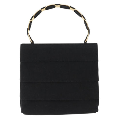 Salvatore Ferragamo Vala Handbag Canvas, BLACK, CANVAS, Handbag