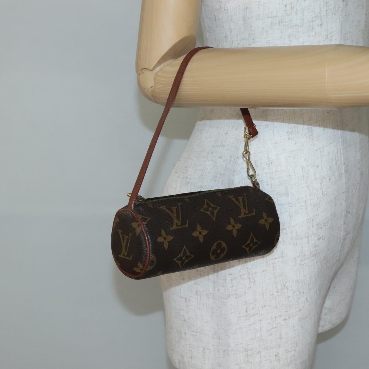 Louis Vuitton Papillon Pochette Monogram Canvas, BROWN, CANVAS, Clutche & pouche