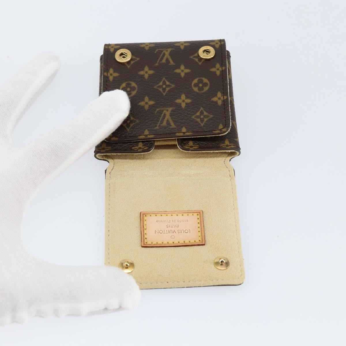 Louis Vuitton CASE JEWELRY BOX Canvas, BROWN, CANVAS, Wallets
