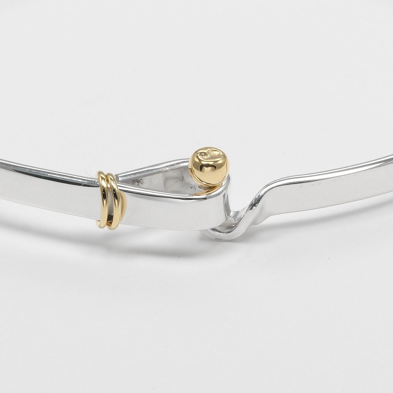Tiffany & Co. Love Knot Bracelet Sterling Silver and 18K Yellow Gold, SILVER, SILVER, Bracelet