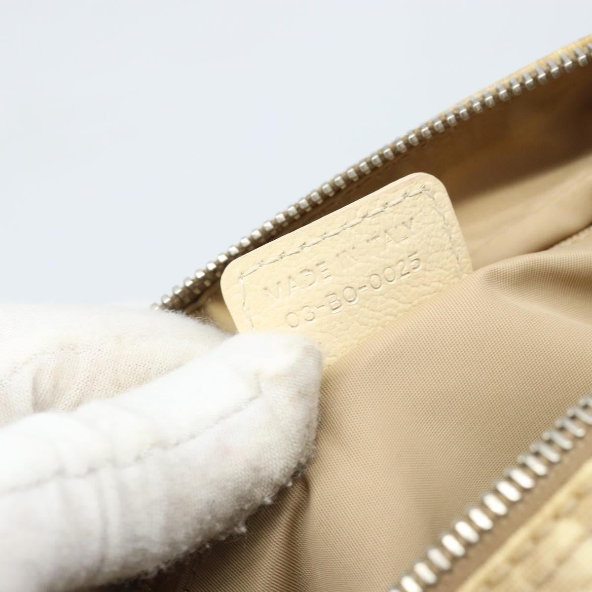 Christian Dior Vintage Crossbody Bag Embroidered Diorissimo Canvas, Beige, Canvas, Shoulder Bag