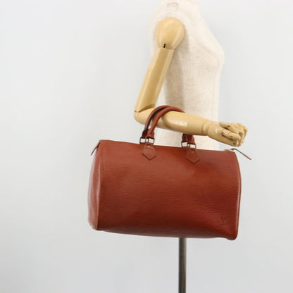 Louis Vuitton Speedy Handbag Epi Leather, Brown, Leather, Handbag