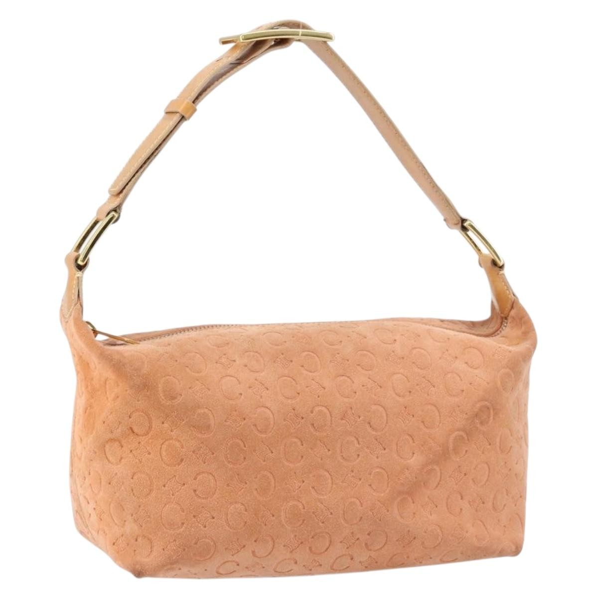Celine C Macadam Shoulder bag Suede, ORANGE, SUEDE, Shoulder bag