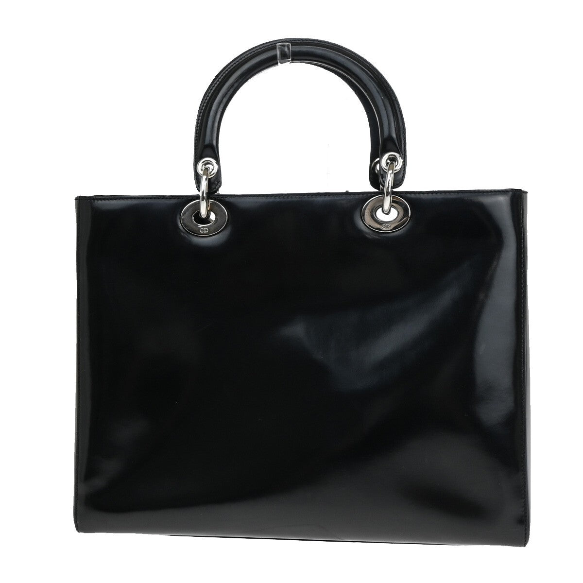 Christian Dior Vintage Lady Dior Patent Patent leather, BLACK, PATENT_LEATHER, Tote bag