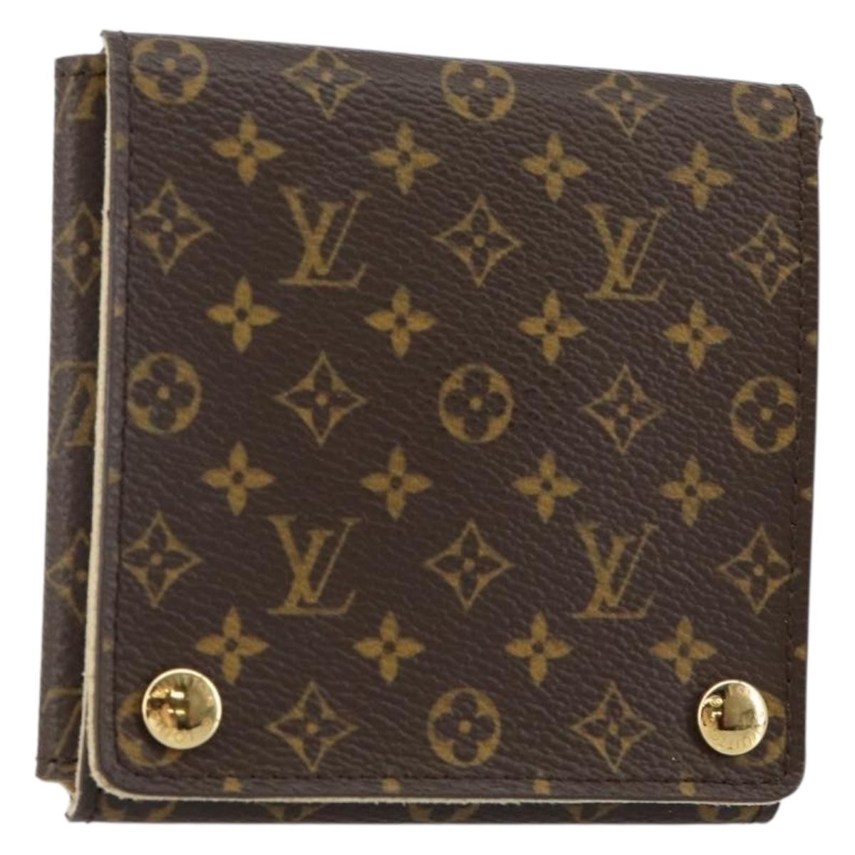 Louis Vuitton CASE JEWELRY BOX Canvas, BROWN, CANVAS, Wallets