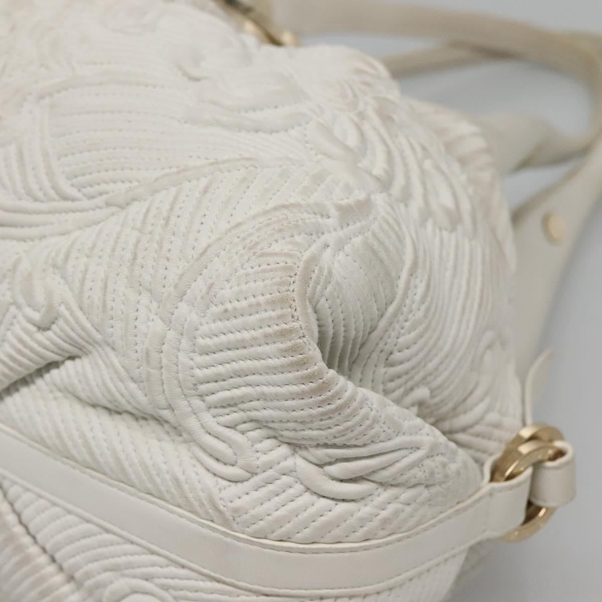Bvlgari Chandra Hobo Leather, White, Leather, Handbag