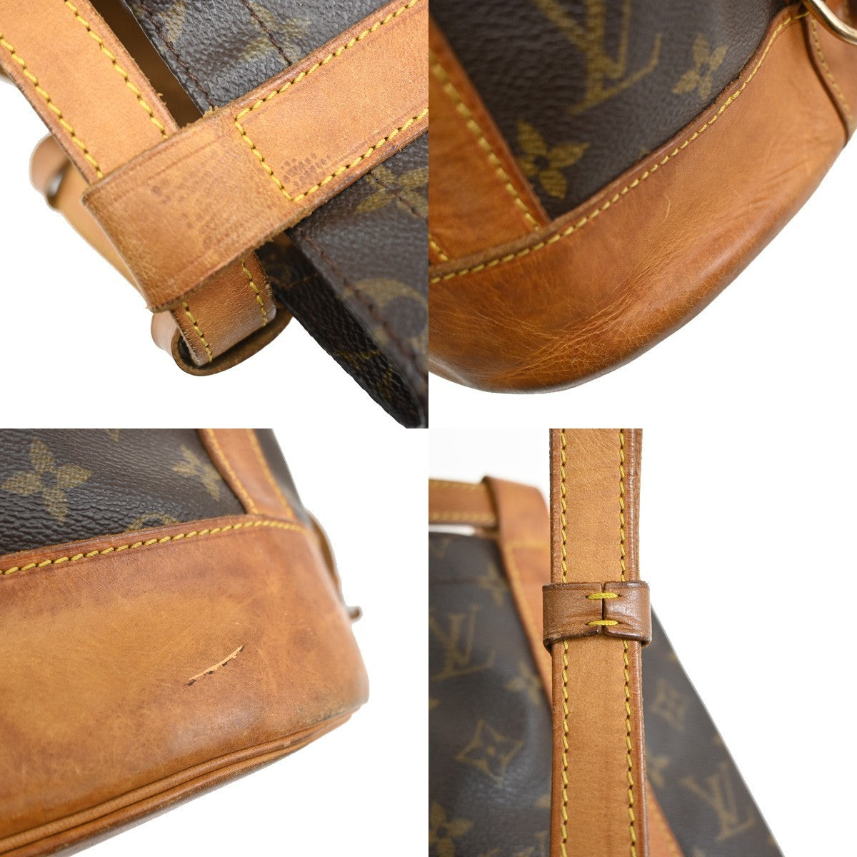 Louis Vuitton Randonnee Backpack Monogram Canvas, BROWN, CANVAS, Shoulder bag