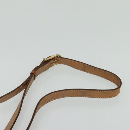 Celine Vintage Macadam Circle Logo Shoulder Bag Canvas and Leather, Brown, Canvas, Shoulder Bag