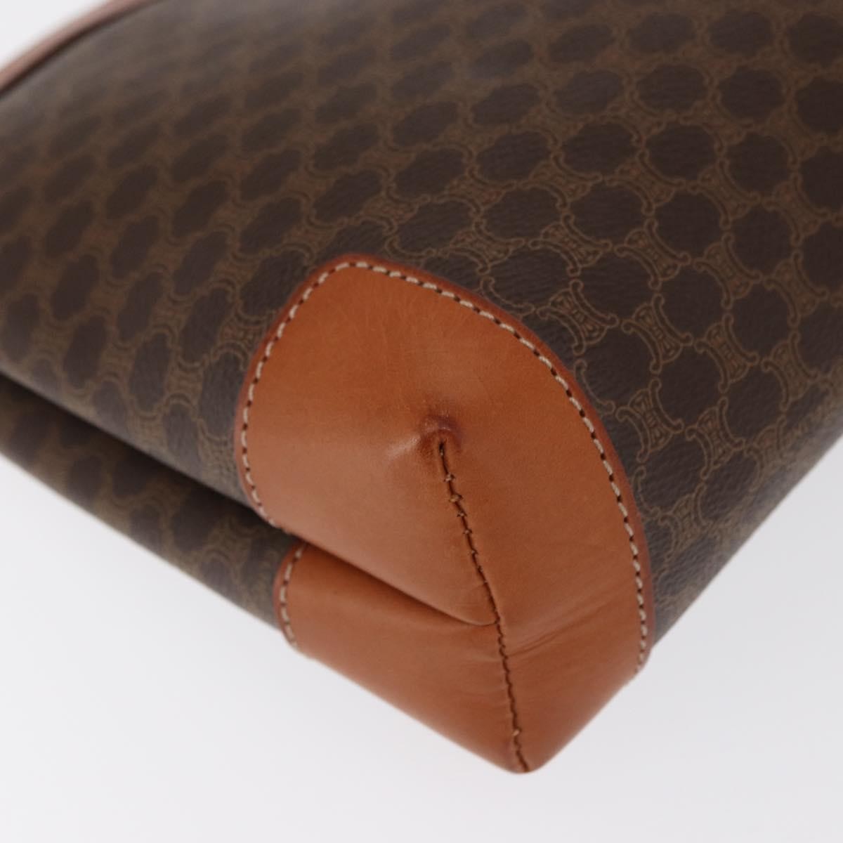 Celine Macadam Pochette Canvas and Leather, BEIGE, CANVAS, Clutche & pouche