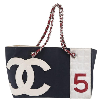 Chanel No.5 Tote Canvas and Leather, BLACK, CANVAS, Tote bag