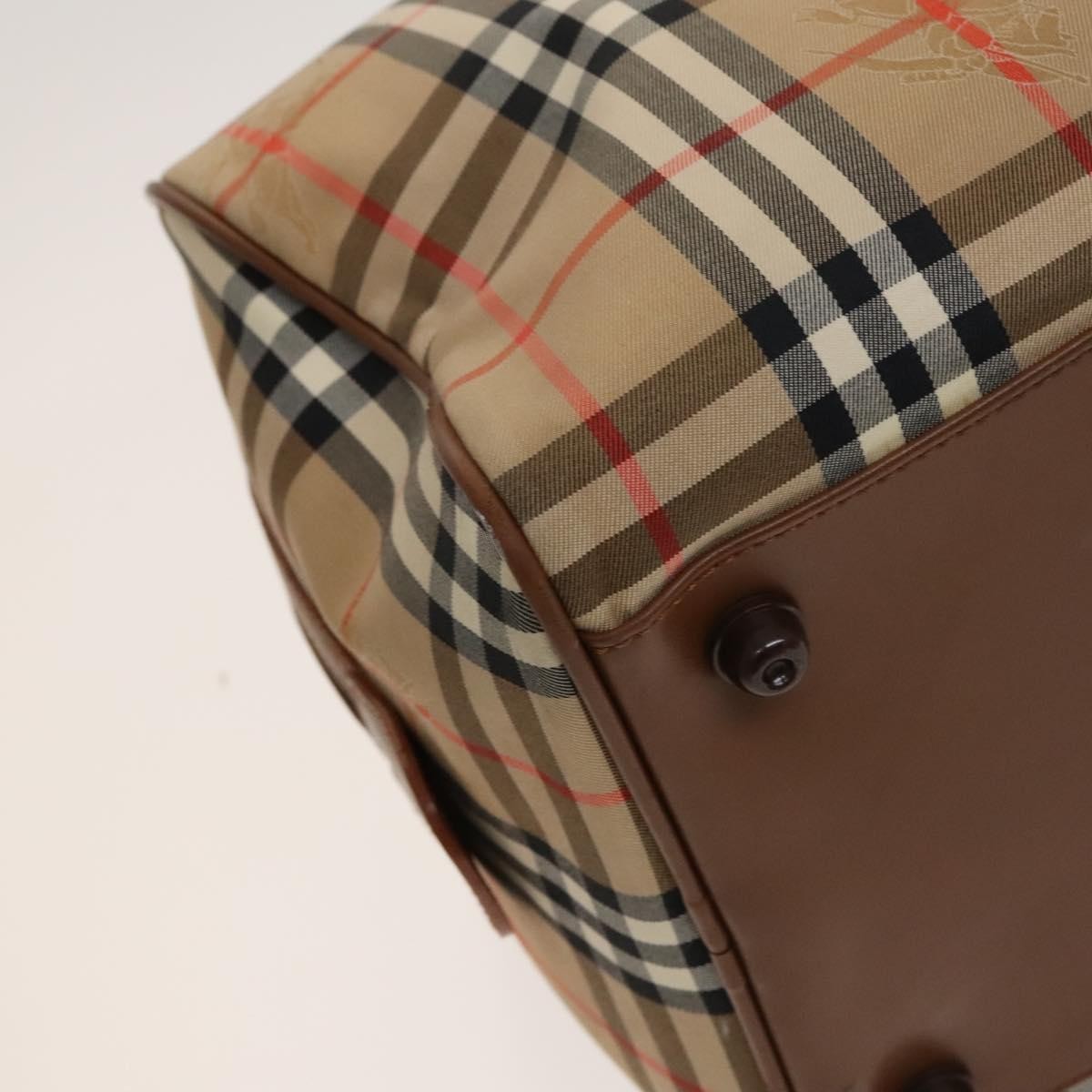 Burberry Vintage Duffle Bag Horseferry Check Canvas, BEIGE, CANVAS, Travel bag