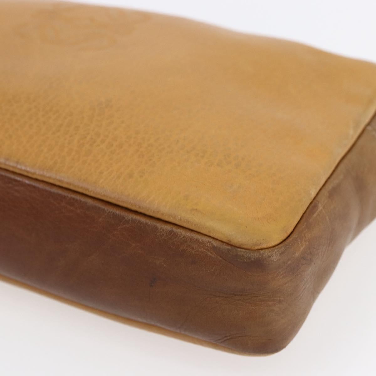 Loewe Anagram Clutch Bag Leather, BEIGE, LEATHER, Clutche & pouche