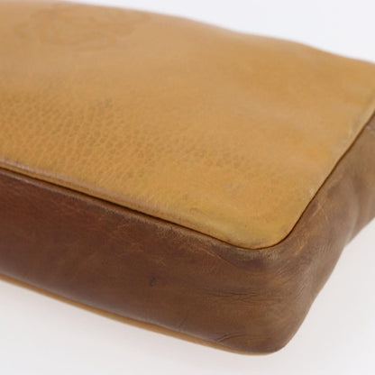 Loewe Anagram Clutch Bag Leather, BEIGE, LEATHER, Clutche & pouche