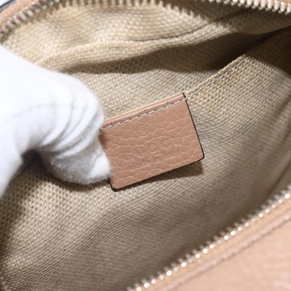 Gucci Soho Disco Crossbody Bag Leather, BEIGE, LEATHER, Shoulder bag