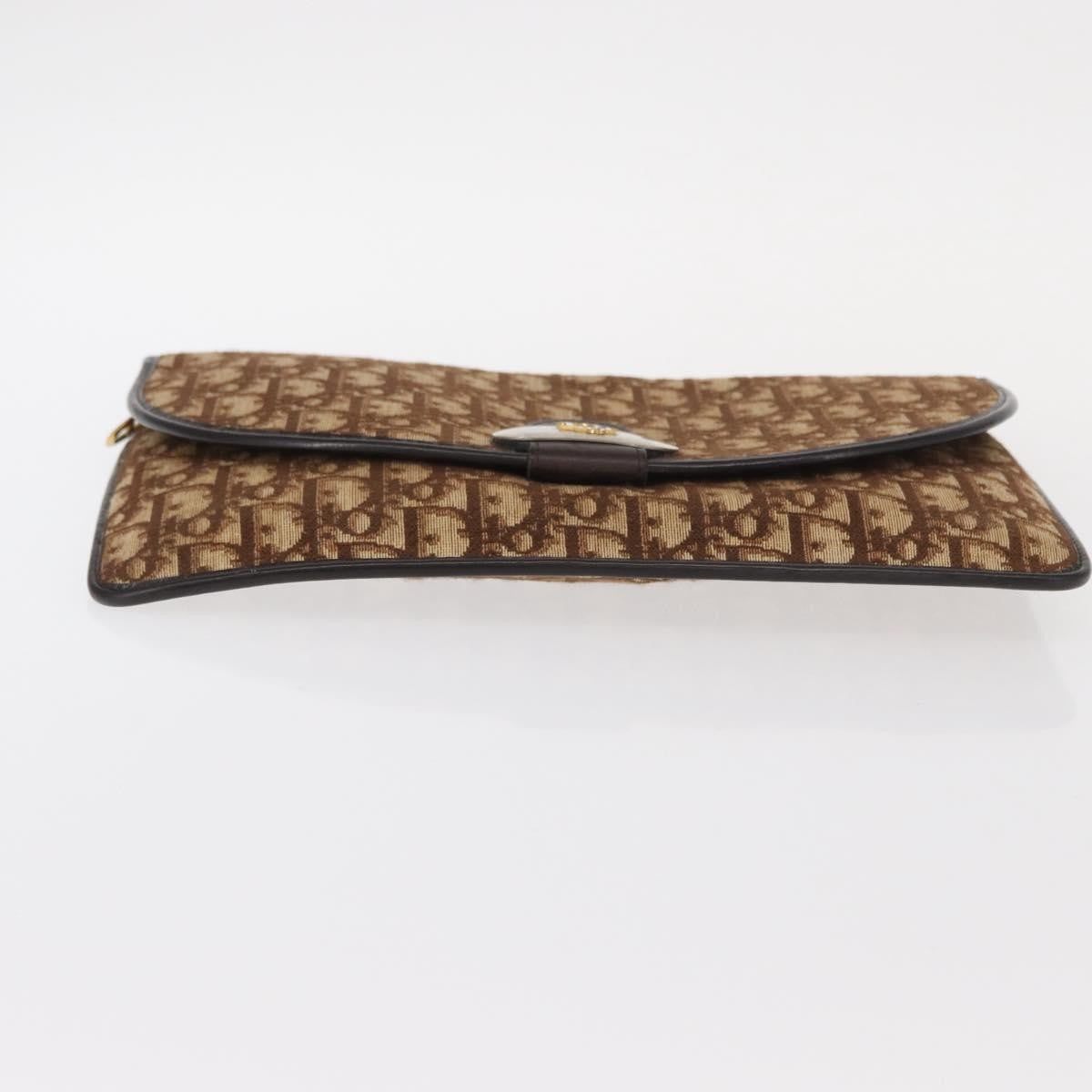 Christian Dior Vintage Trotter Shoulder Bag Canvas, BROWN, CANVAS, Shoulder bag