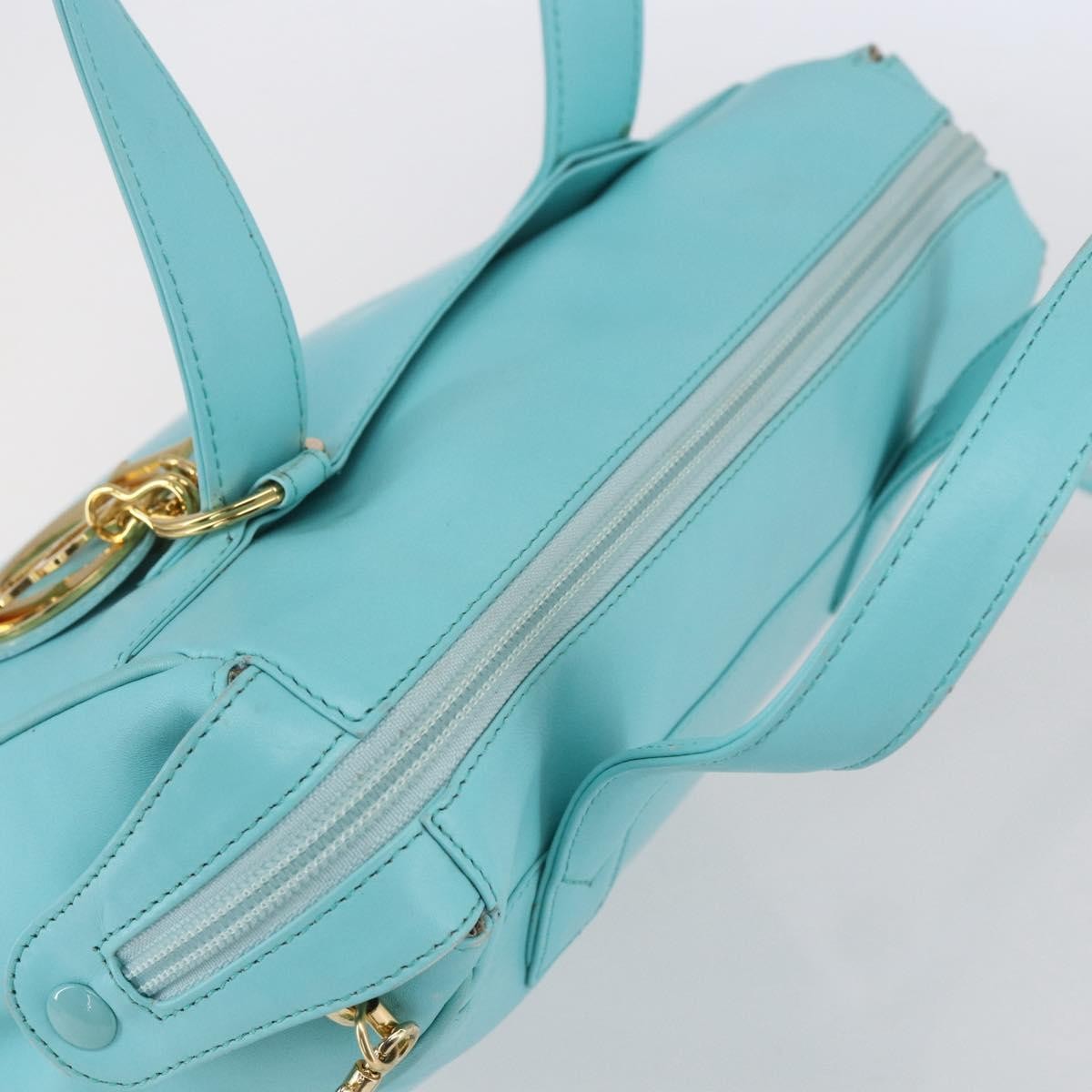 Christian Dior Vintage Handbag Leather, BLUE, LEATHER, Handbag