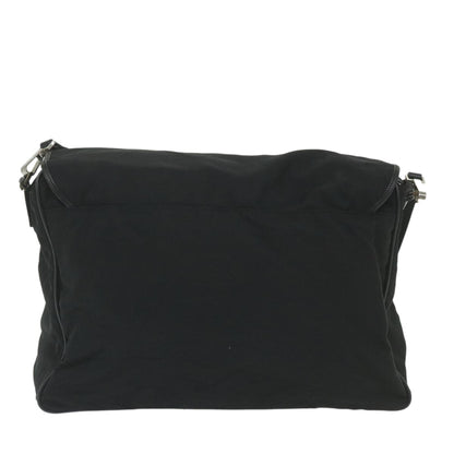 Gucci Vintage Flap Crossbody Bag Nylon, Black, Nylon, Shoulder Bag