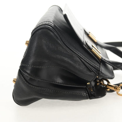 Chloe Alice Satchel Leather, BLACK, LEATHER, Handbag