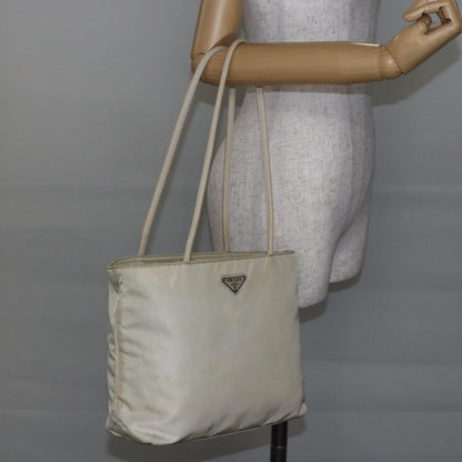 Prada Vintage Tote Tessuto, SILVER, NYLON, Tote bag