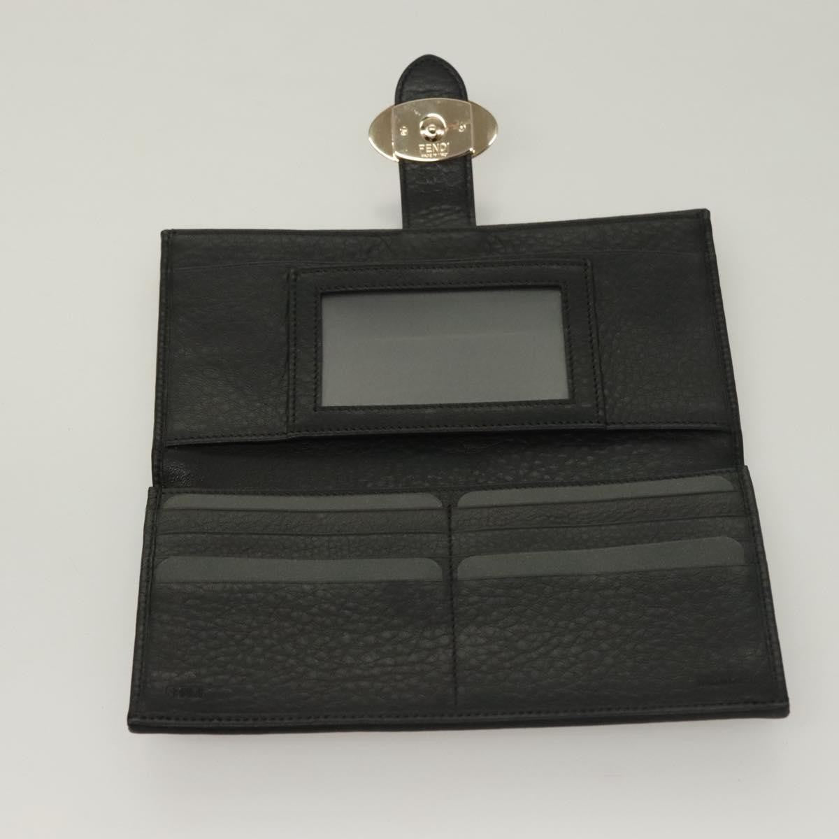 Fendi Vintage FF Flap Wallet Zucca canvas, BLACK, CANVAS, Wallets