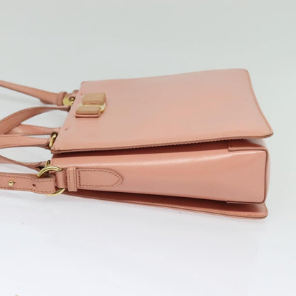 Salvatore Ferragamo Vala Shoulder Bag Leather, PINK, LEATHER, Shoulder bag