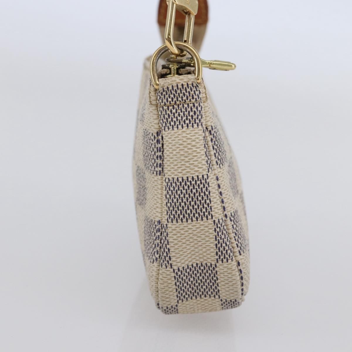 Louis Vuitton Pochette Accessoires Damier, WHITE, CANVAS, Clutche & pouche