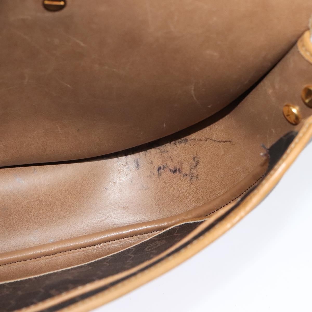 Christian Dior Vintage Honeycomb Flap Crossbody Bag Canvas and Leather, BLACK, CANVAS, Crossbody bag