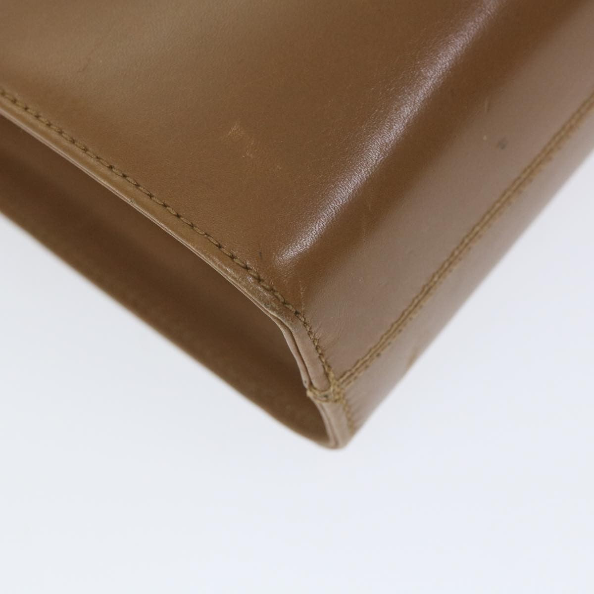 Salvatore Ferragamo Vintage Gancini Chain Shoulder Bag Leather, BROWN, LEATHER, Shoulder bag