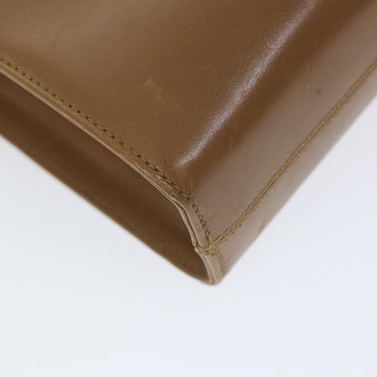 Salvatore Ferragamo Vintage Gancini Chain Shoulder Bag Leather, BROWN, LEATHER, Shoulder bag