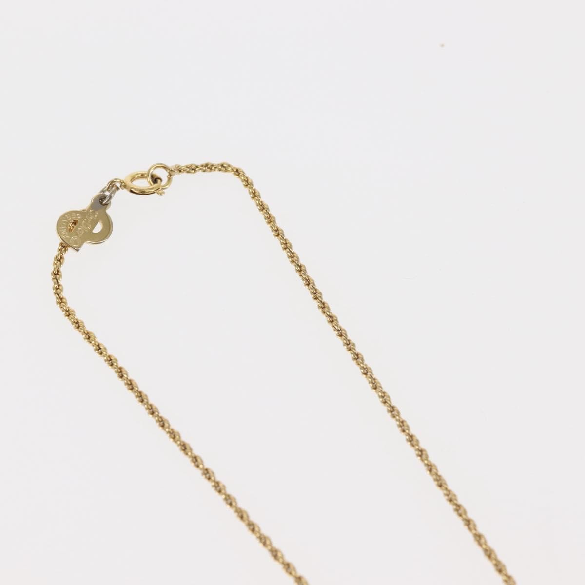 Christian Dior CD Pendant Necklace Metal, GOLD, METAL, Necklace