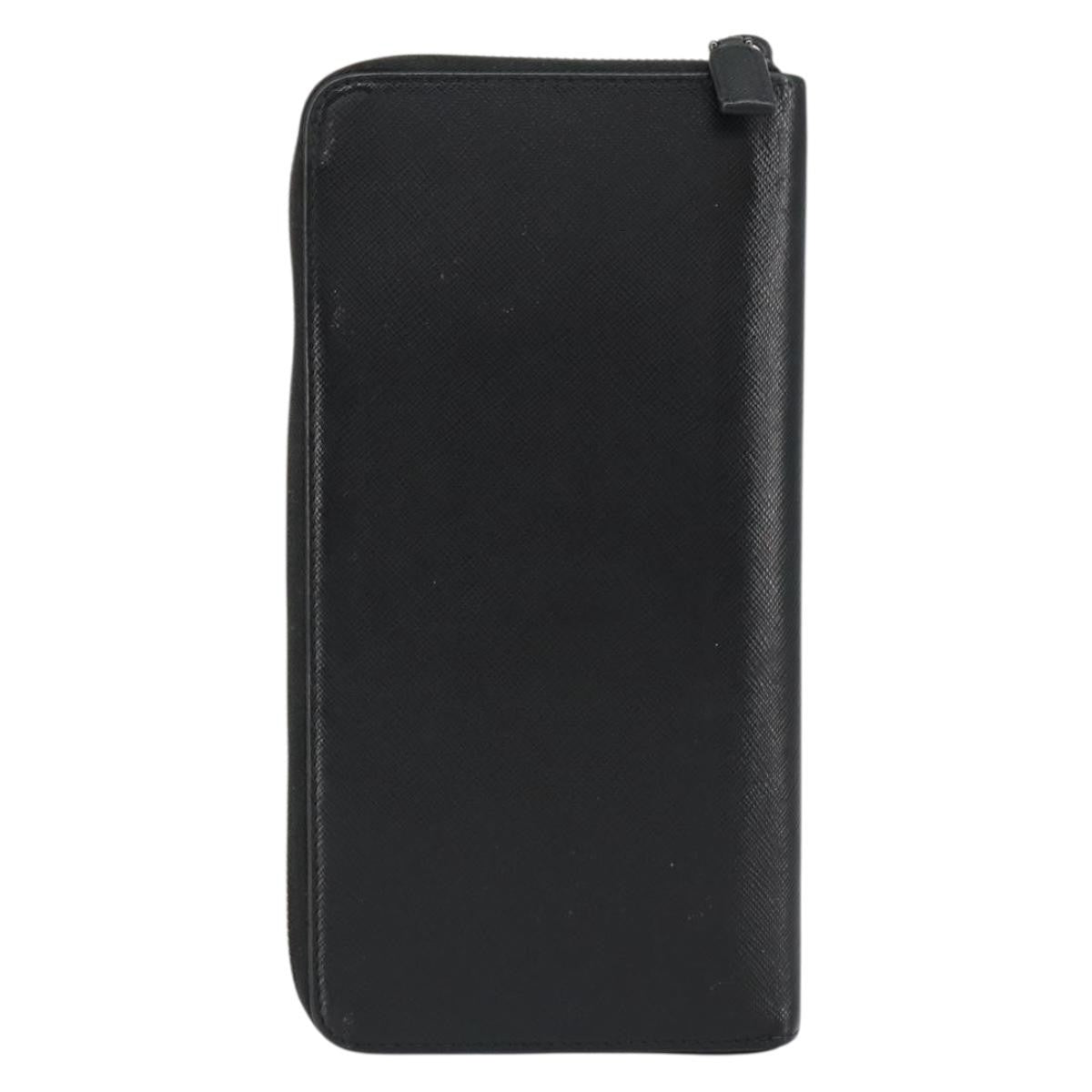 Prada Saffiano Wallet Leather, BLACK, LEATHER, Wallets