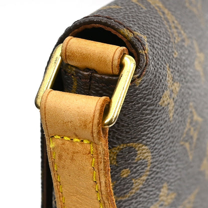 Louis Vuitton Musette Tango Handbag Monogram Canvas, Brown, Canvas, Shoulder Bag