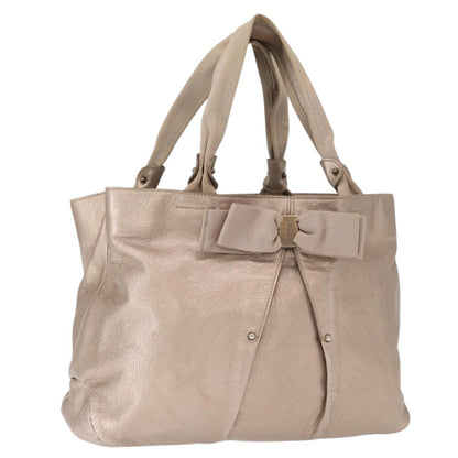 Salvatore Ferragamo Vala tote Leather, BEIGE, LEATHER, Tote bag