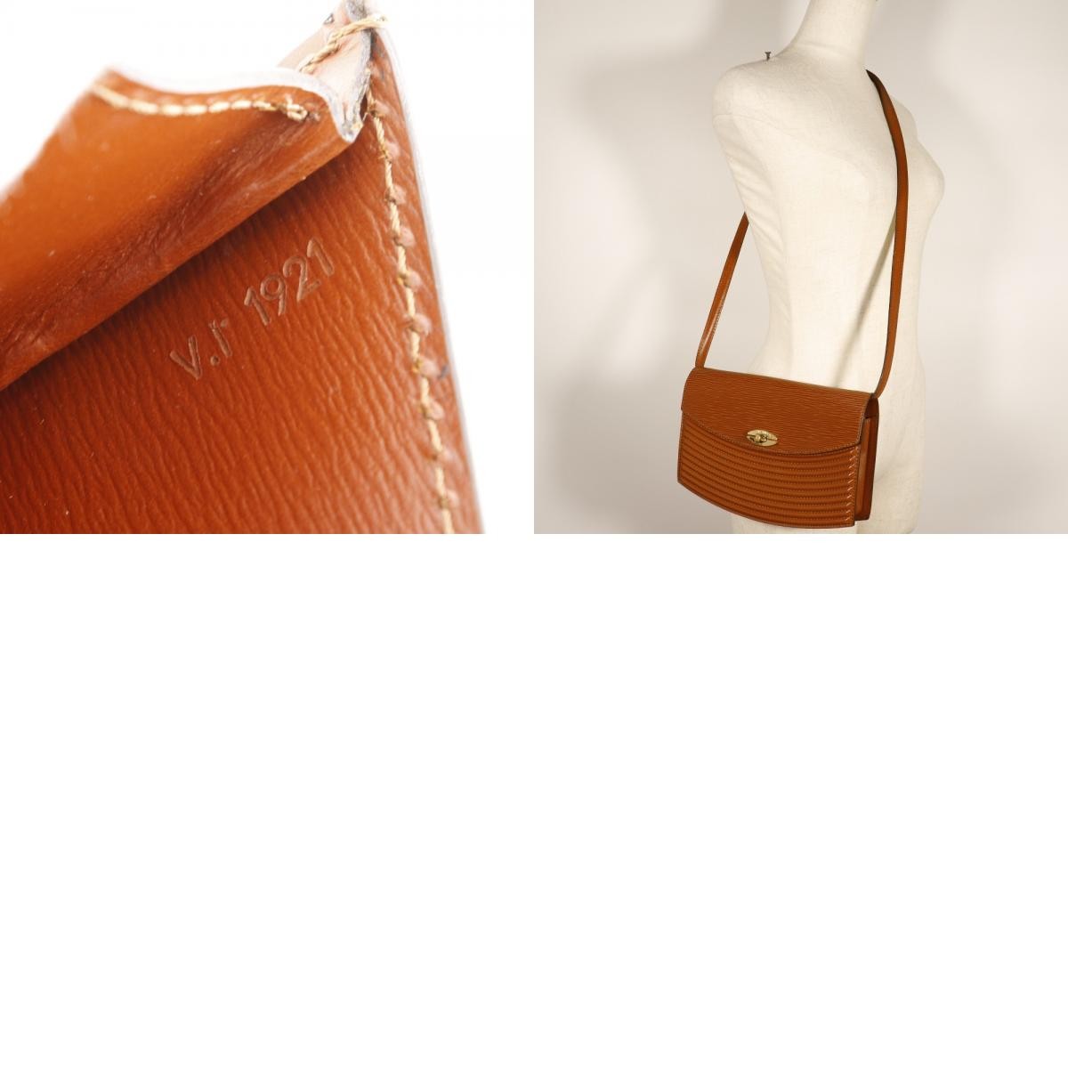 Louis Vuitton Prebourg Shoulder Bag Epi Leather, BROWN, LEATHER, Shoulder bag