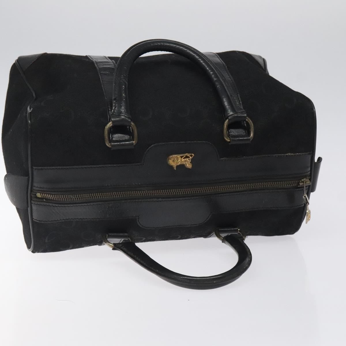 Celine C Sulky Handbag Canvas, BLACK, CANVAS, Handbag