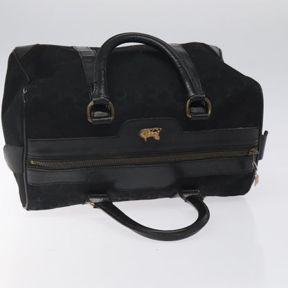 Celine C Sulky Handbag Canvas, BLACK, CANVAS, Handbag
