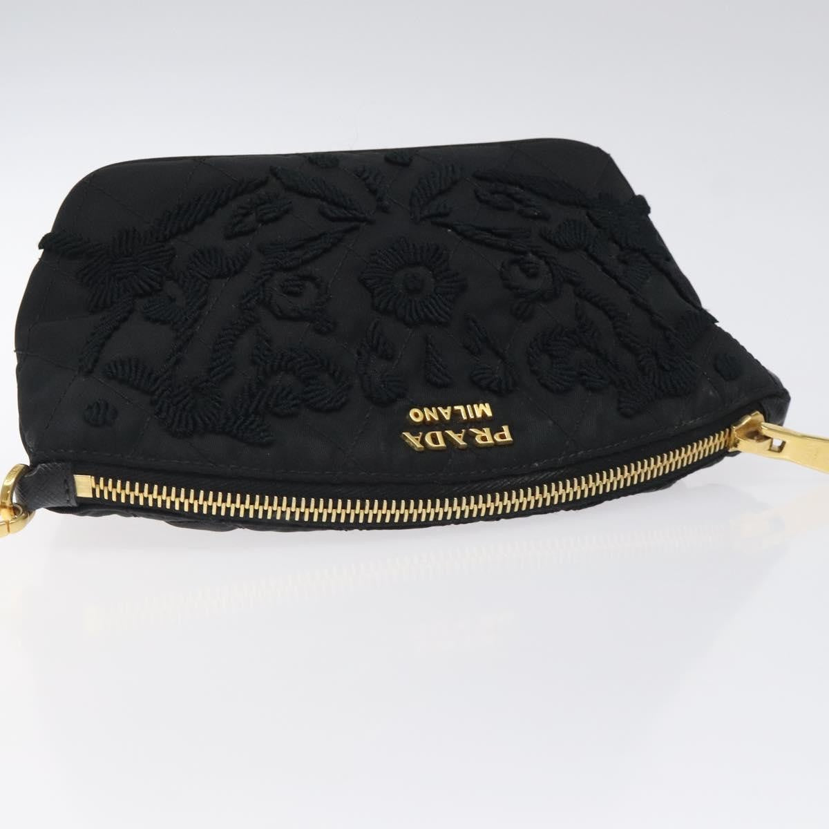 Prada Vintage Pouch Tessuto, Gold, Nylon, Clutch