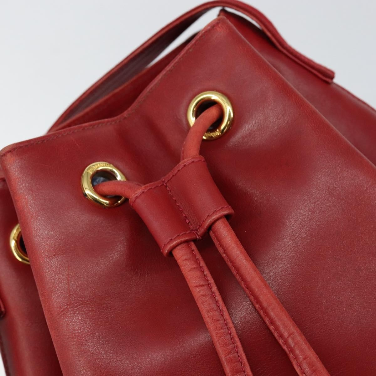 Salvatore Ferragamo Vala Shoulder Bag Leather, RED, LEATHER, Shoulder bag