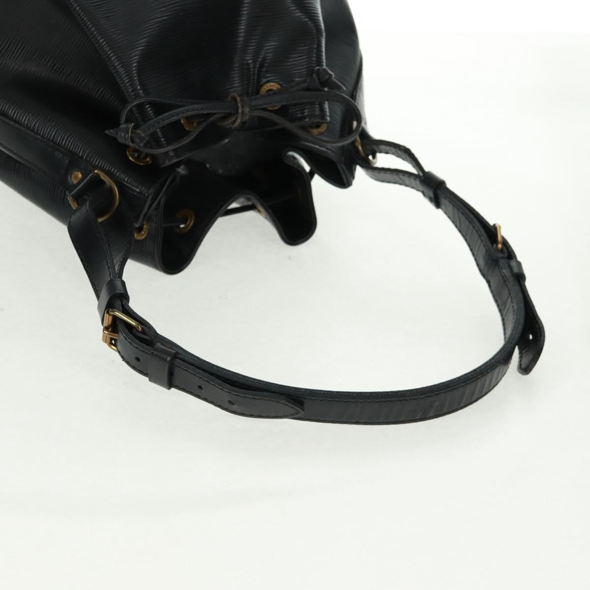 Louis Vuitton Petit Noe Handbag Epi Leather, BLACK, LEATHER, Shoulder bag