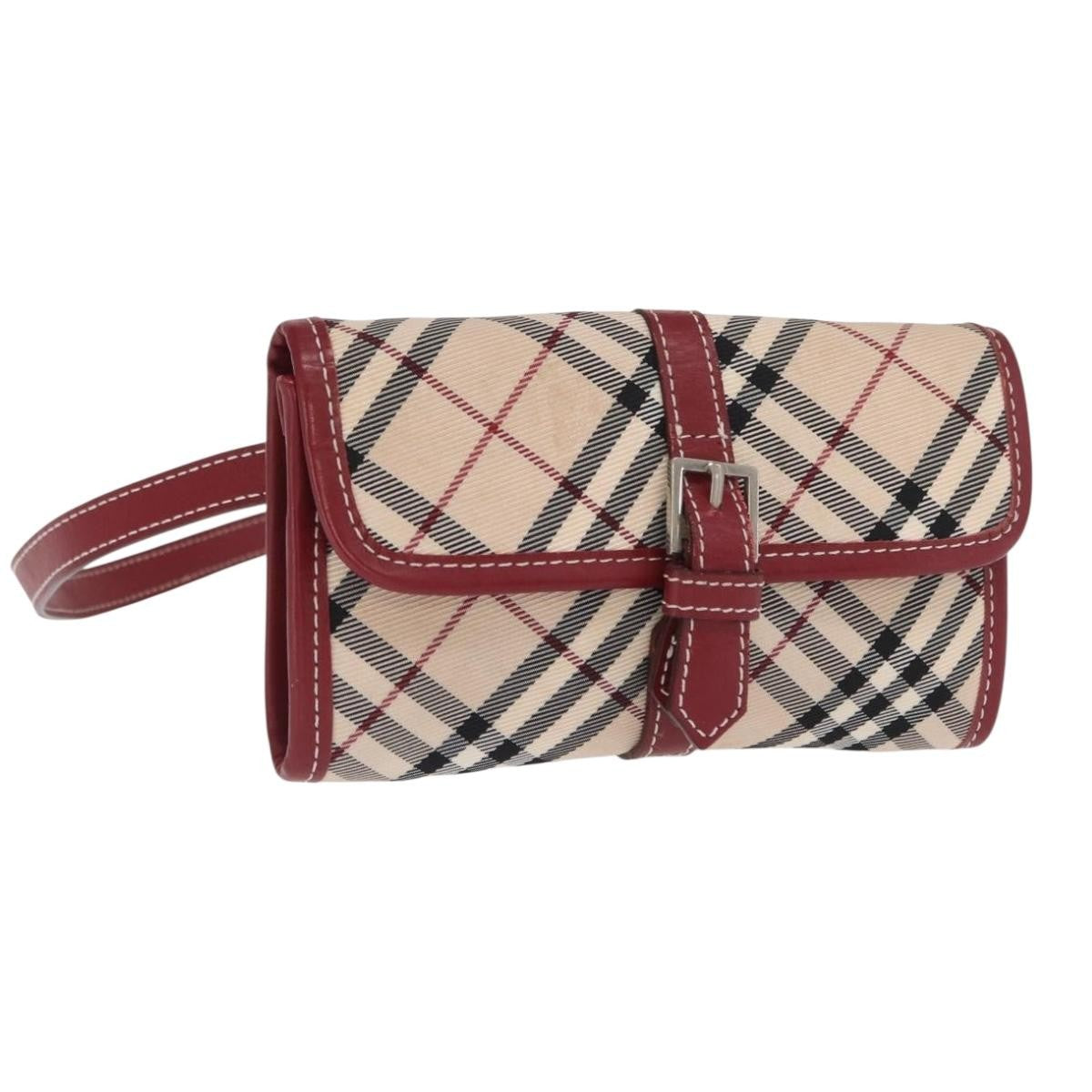 Burberry Waist Bag Vintage Check Canvas, BEIGE, CANVAS, Clutche & pouche