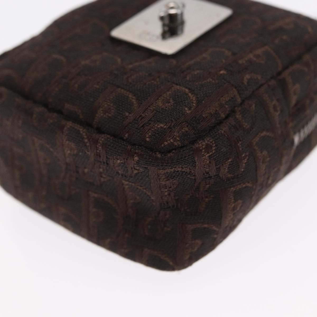 Christian Dior Vintage Trotter Pouch Canvas, BROWN, CANVAS, Clutche & pouche
